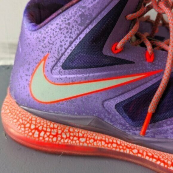 Nike Lebron X 10 All Star Extraterrestrial Purple Sneakers - Picture 4 of 11